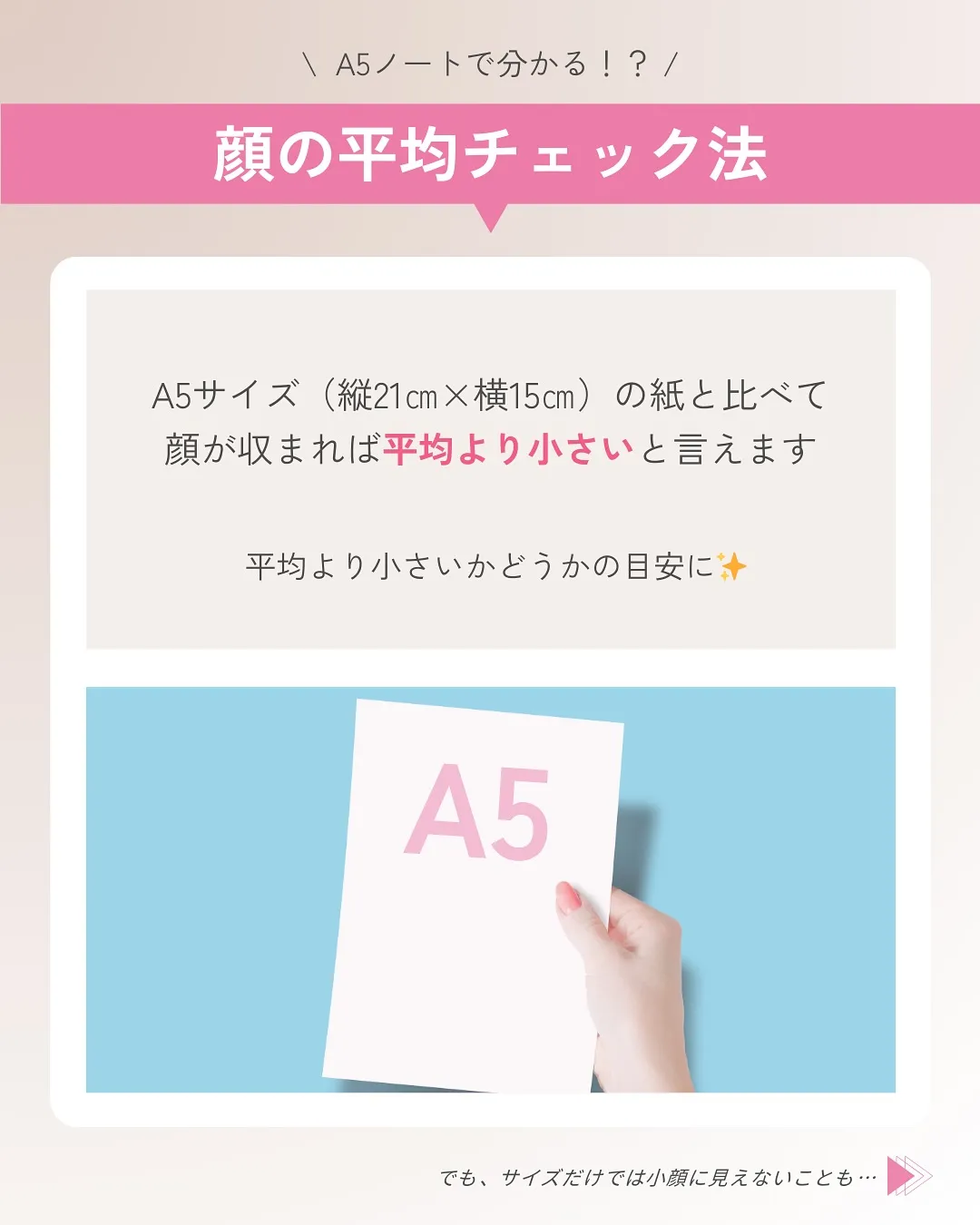 「わたしの顔、大きいのかな?」